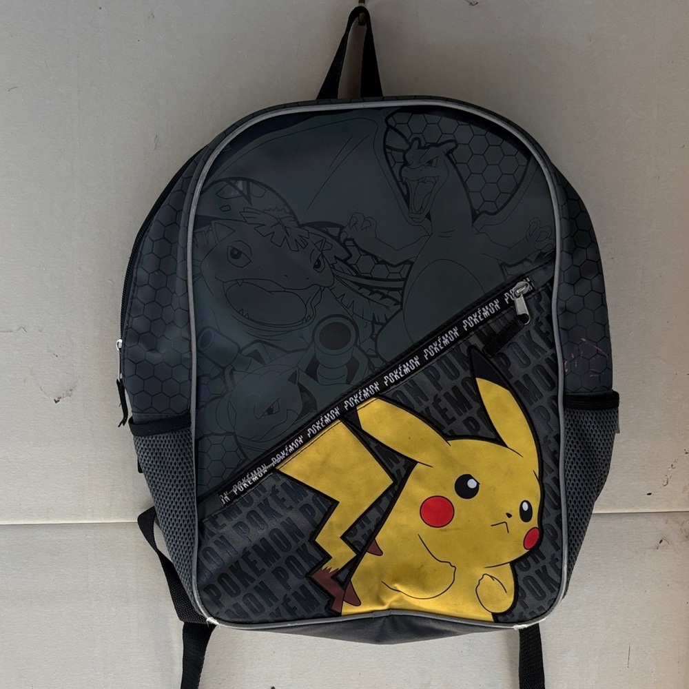 Pokemon Charcoal and Black Pikachu Backpack